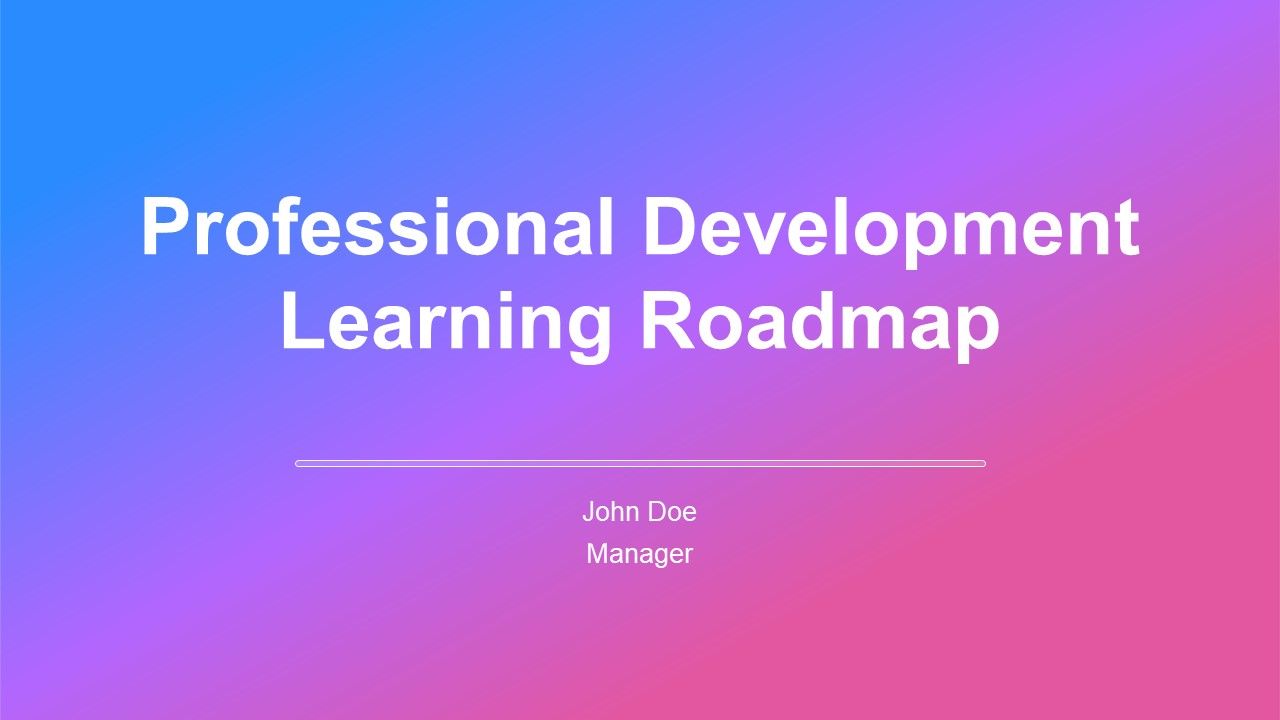 Professional Development Learning Roadmap PPT Template AT