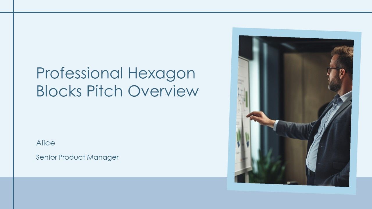 Professional Hexagon Blocks Pitch Overview PPT Structure AT
