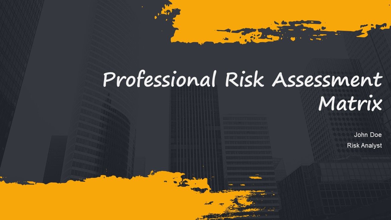 Professional Risk Assessment Matrix PPT Structure AT