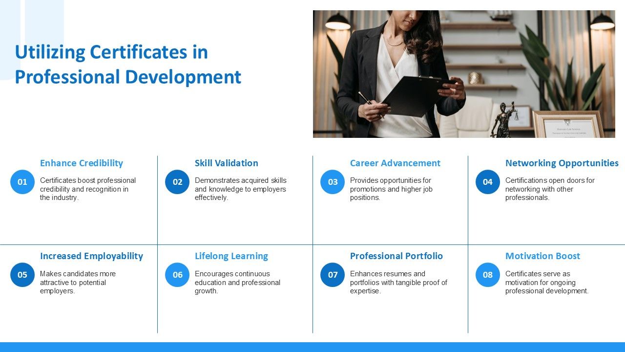 Professional Training Completion Certificate PPT Template PPT H