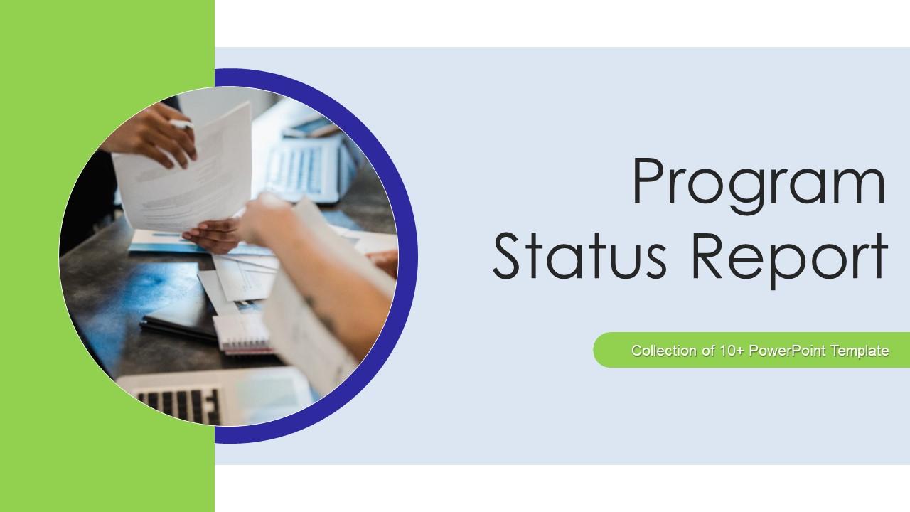 Program Status Report Powerpoint PPT Template Bundles Slide01