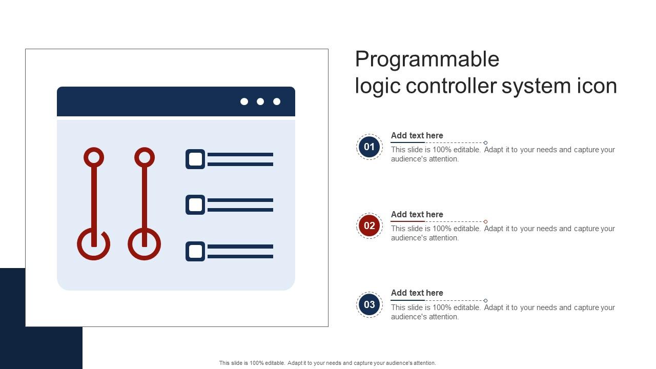 Programmable Logic Controller System Icon PPT Presentation