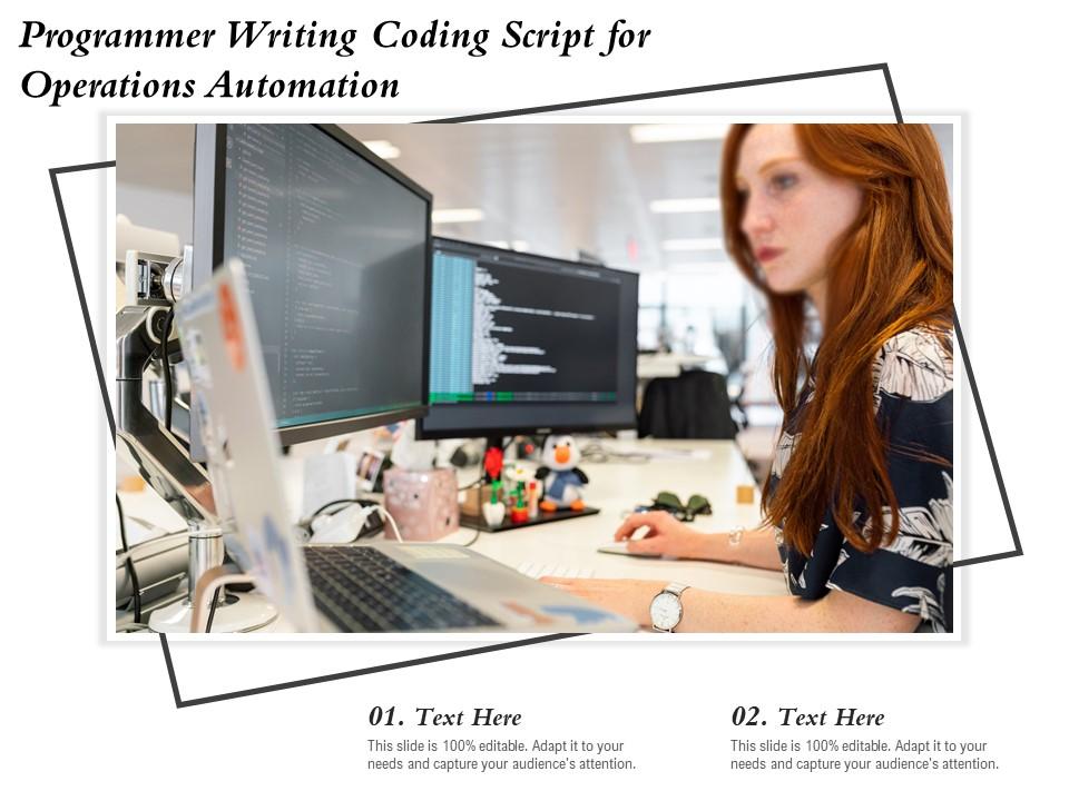Programmer Writing Coding Script For Operations Automation ...