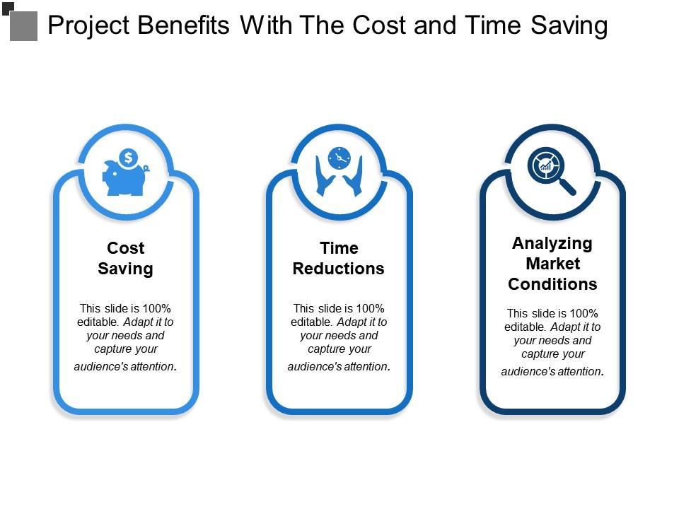 Project benefits with the cost and time saving Slide01
