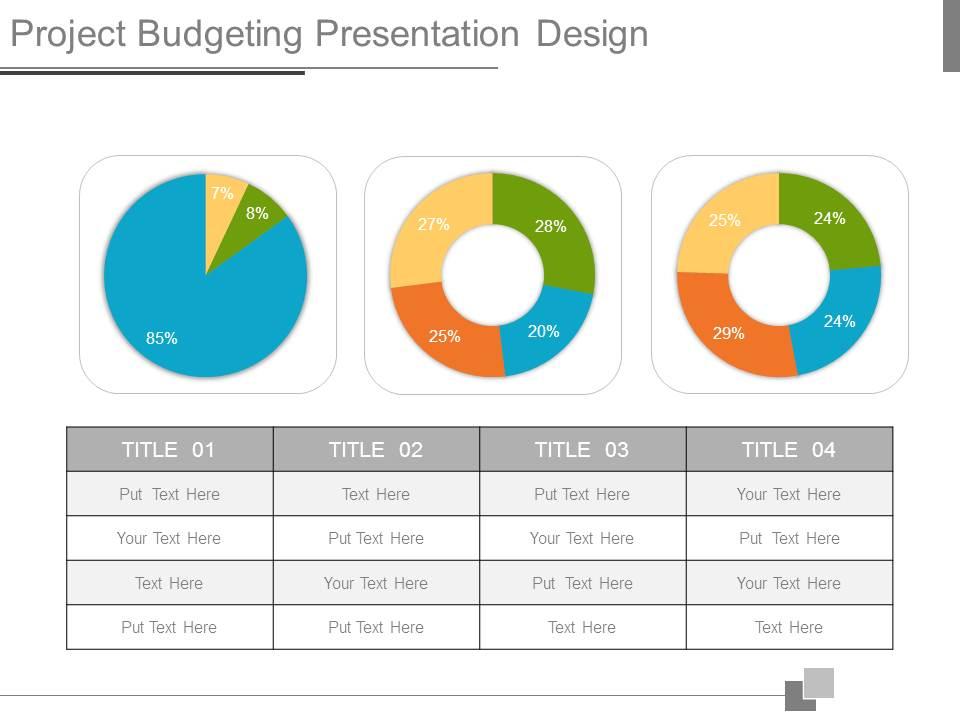 Project budgeting presentation design Slide01