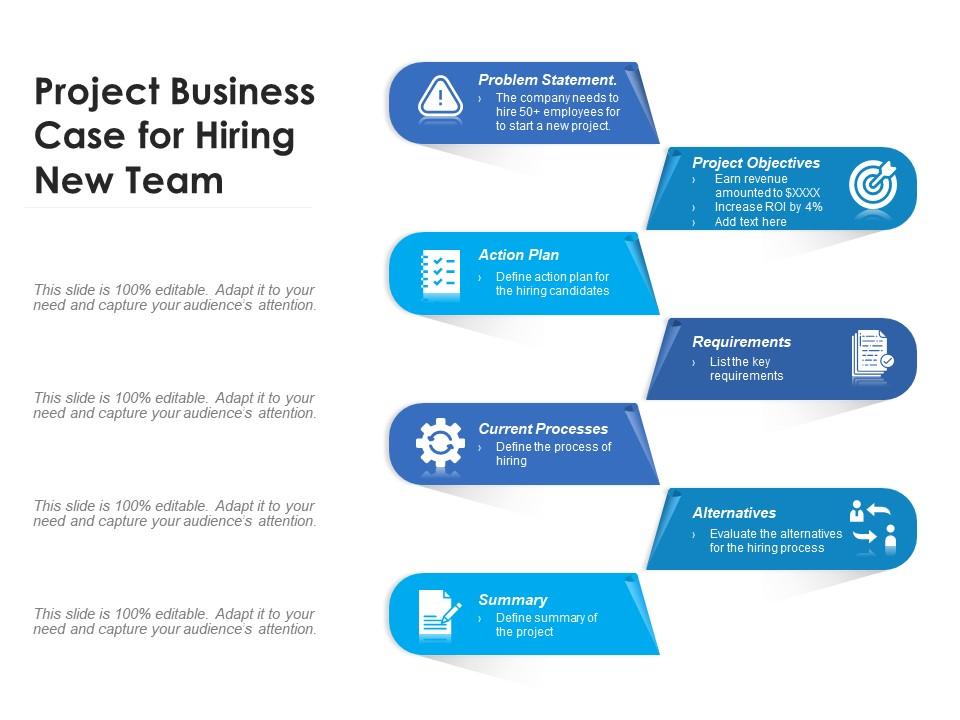 Project Business Case For Hiring New Team | Presentation Graphics