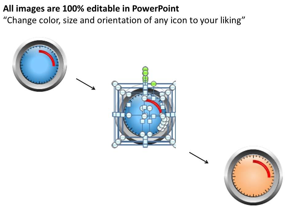 Project Completion Barometer PowerPoint Template PowerPoint Slide Images PPT Design