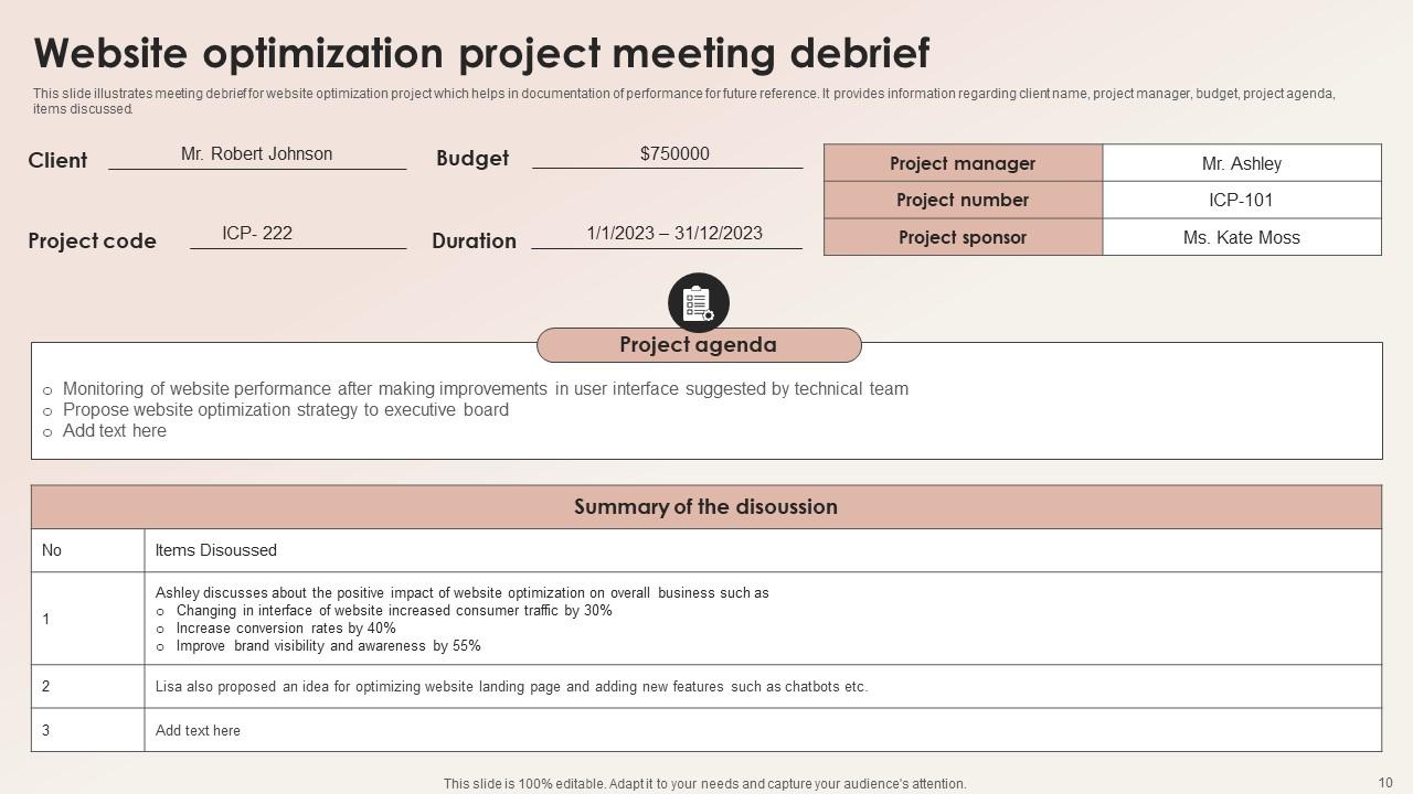 Project Debrief Powerpoint Ppt Template Bundles PPT Template
