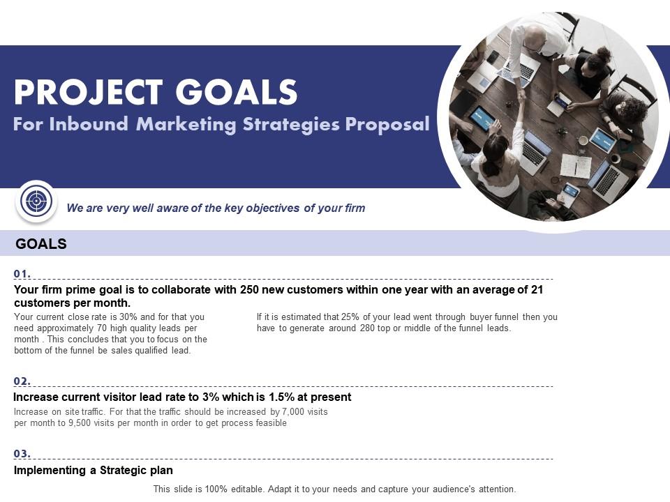 Project goals for inbound marketing strategies proposal ppt powerpoint portfolio Slide00