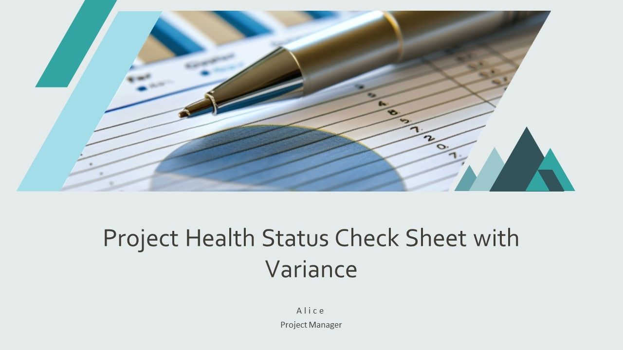 Project Health Status Check Sheet With Variance PPT Presentation AT