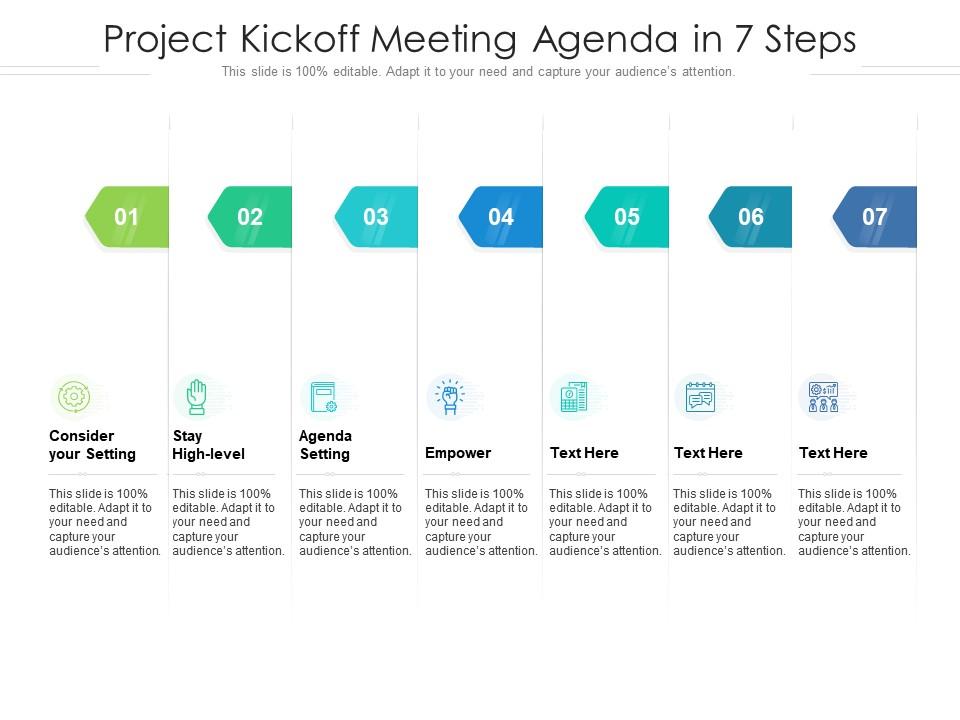 Project kickoff meeting agenda in 7 steps Slide01