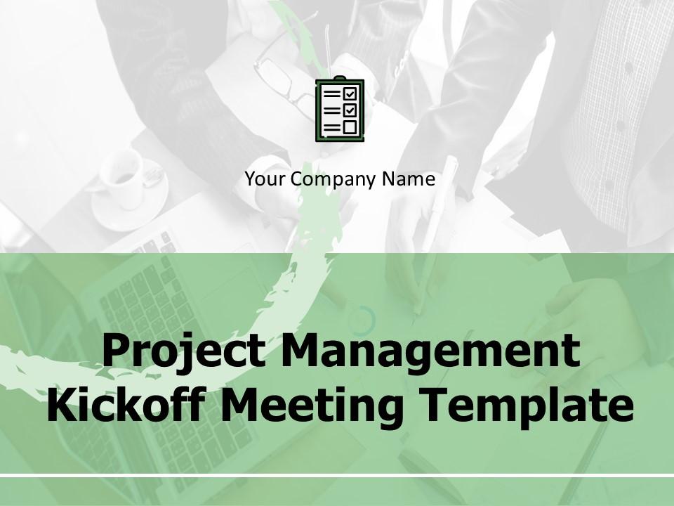 Project management kickoff meeting template powerpoint presentation slides Slide00