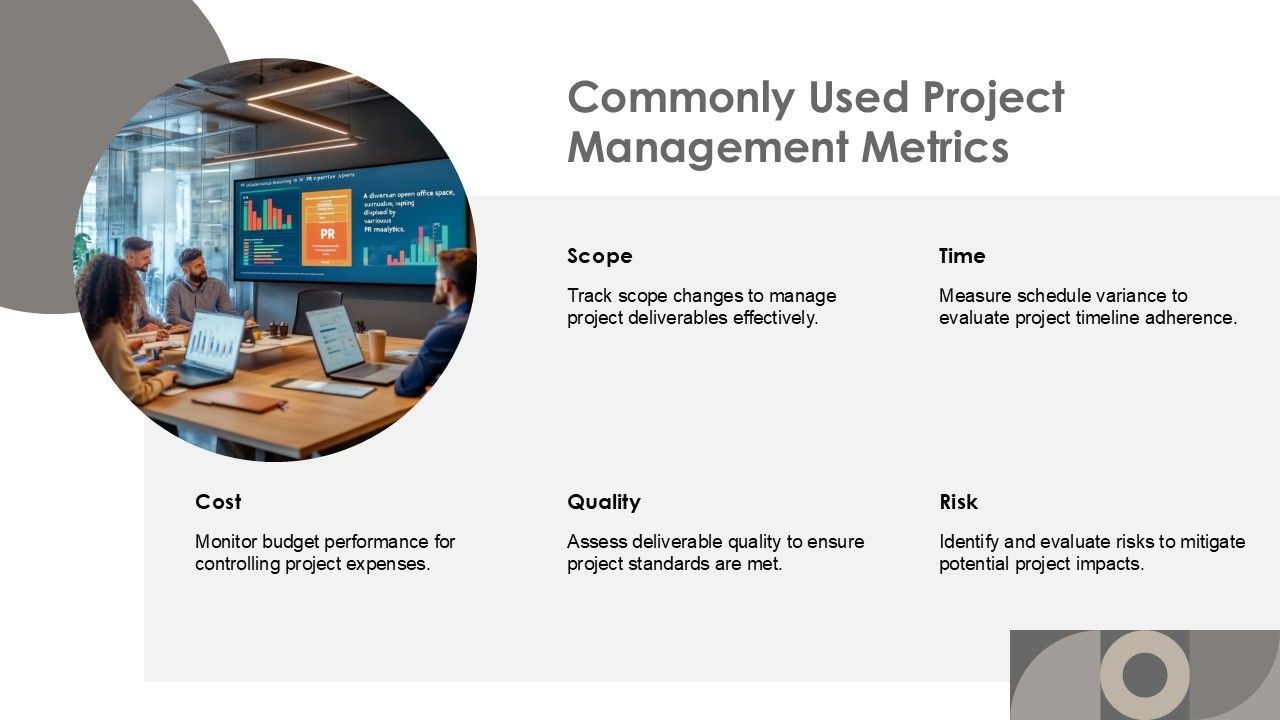 Project Management Metrics And Reporting PPT Template AT