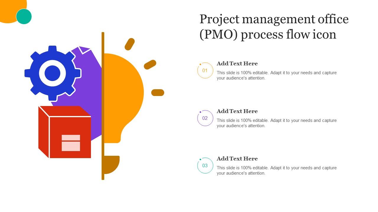 Project Management Office PMO Process Flow Icon PPT PowerPoint