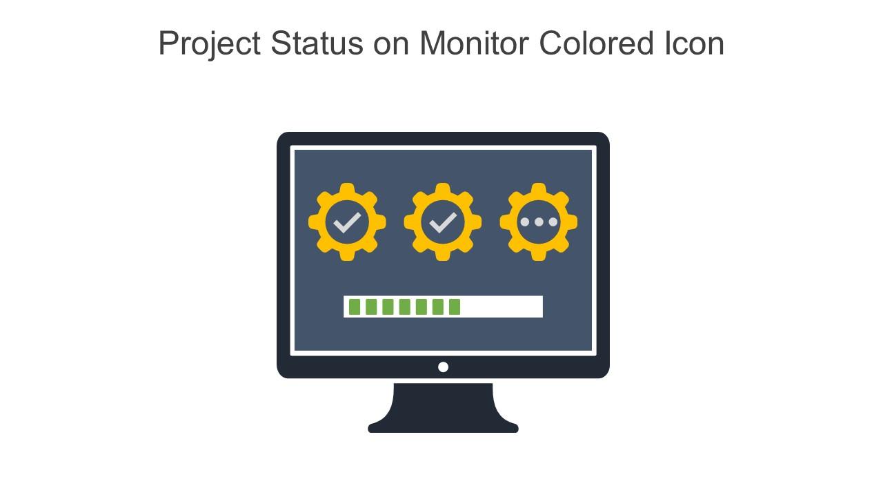 Project Status On Monitor Colored Icon In Powerpoint Pptx Png And ...