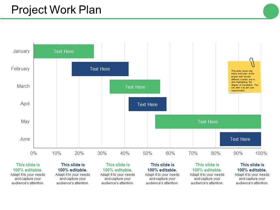 Project work plan ppt infographics vector Slide01