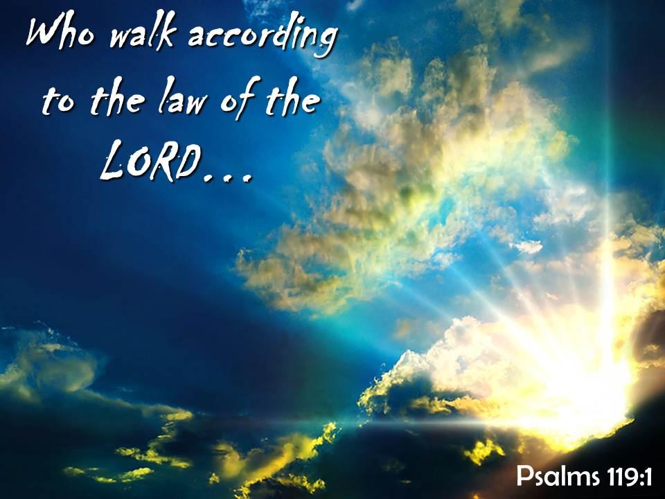 Psalms 119 1 who walk according to the law powerpoint church sermon Slide01