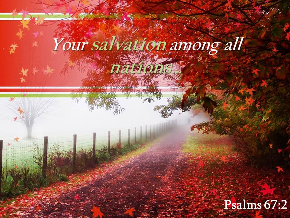 Psalms 67 2 your salvation among all nations powerpoint church sermon Slide01