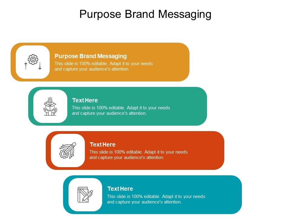 Purpose Brand Messaging Ppt Powerpoint Presentation Slides Deck Cpb