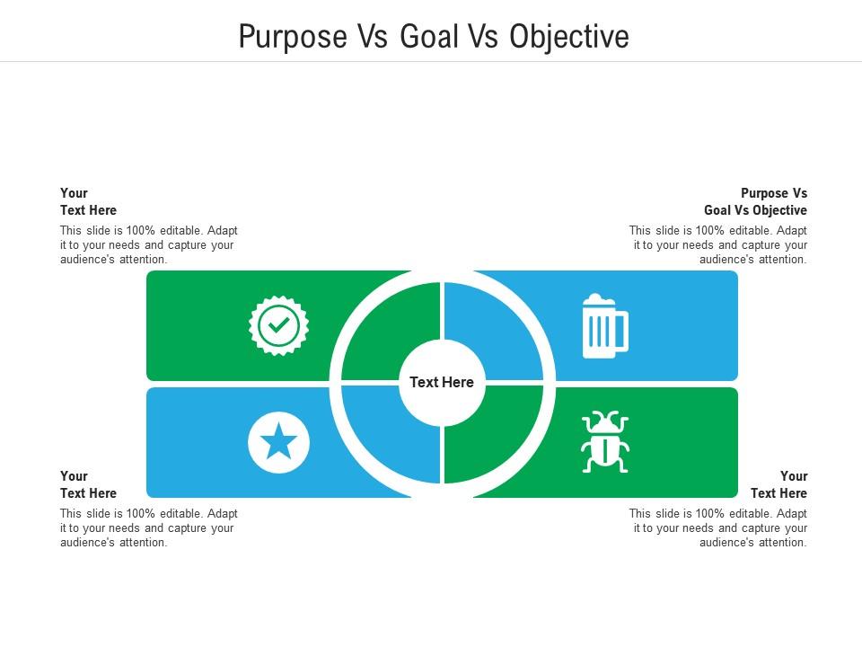 Purpose Vs Goal Vs Objective Ppt Powerpoint Presentation Infographics