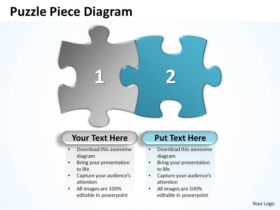 Puzzle Piece Diagram Powerpoint templates ppt presentation slides 0812