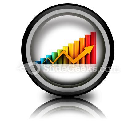 Business graph with arrow powerpoint icon cc Slide00