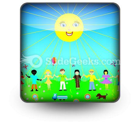 Children Poster PowerPoint Icon S  Presentation Themes and Graphics Slide01