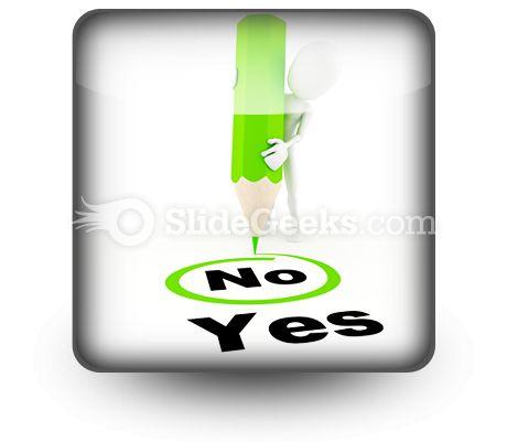 Choose between yes and no powerpoint icon s Slide01