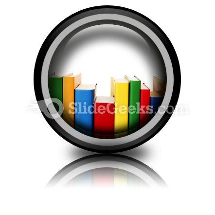 Colorful books in row ppt icon for ppt templates and slides cc Slide01