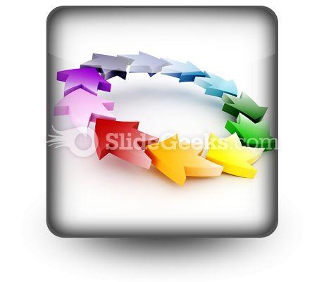 Colorful Circular Arrows PowerPoint Icon S | Presentation PowerPoint ...