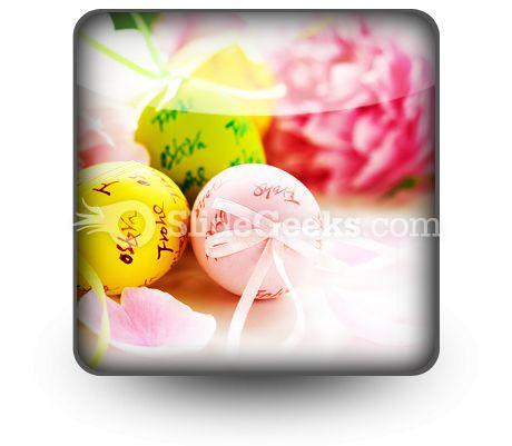 Easter Eggs And Spring Flowers PowerPoint Icon S  Presentation Themes and Graphics Slide01