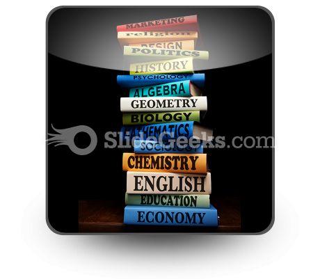 Education study books powerpoint icon s Slide01