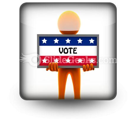 Election time powerpoint icon s Slide01