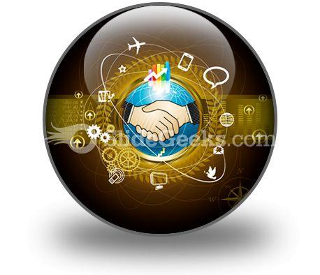 Global business powerpoint icon c Slide01