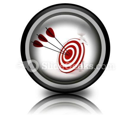 Man behind target powerpoint icon cc