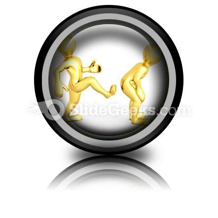Motivational kick up the ass business powerpoint icon cc