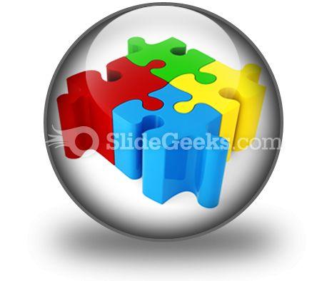 Puzzle connected powerpoint icon c Slide00