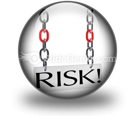 Risk Hanging PowerPoint Icon C  Presentation Themes and Graphics Slide01