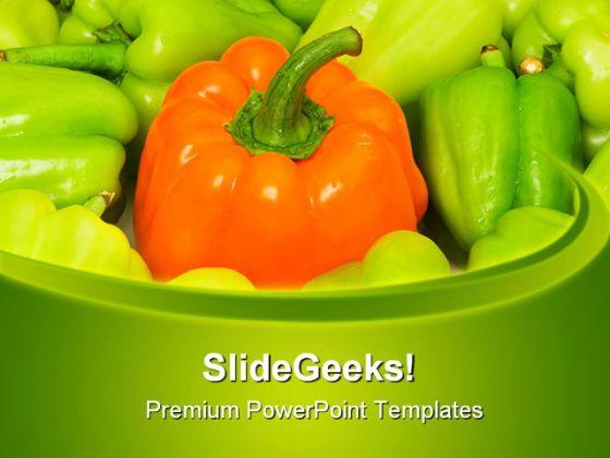 Be Different Vegetable Food PowerPoint Templates And PowerPoint Backgrounds  0411 | PowerPoint Slide Templates Download | PPT Background Template |  Presentation Slides Images