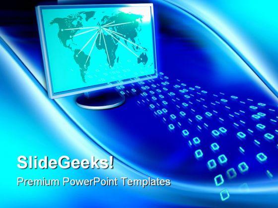 Binary Concept Computer PowerPoint Templates And PowerPoint Backgrounds  0211 | PowerPoint Slide Clipart | Example of Great PPT | Presentations PPT  Graphics