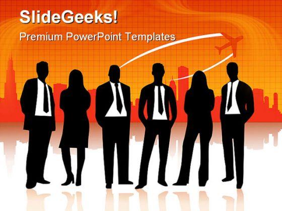 Business People Travel PowerPoint Templates And PowerPoint Backgrounds 0411  | PowerPoint Slide Presentation Sample | Slide PPT | Template Presentation