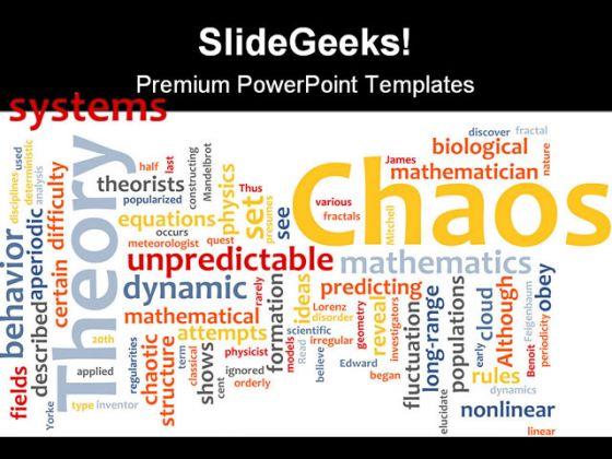 Chaos theory metaphor powerpoint templates and powerpoint backgrounds 0711 Slide01