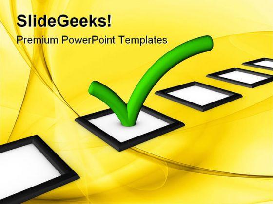 Check List Choices Business PowerPoint Templates And PowerPoint Backgrounds 0611  Presentation Themes and Graphics Slide01