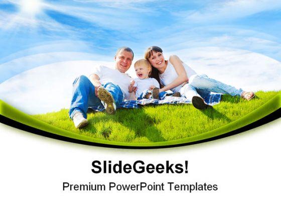 Cheerful family holidays powerpoint templates and powerpoint backgrounds 0511 Slide01
