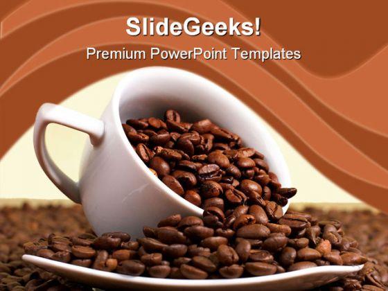 Coffee And Beans Food PowerPoint Templates And PowerPoint Backgrounds 0311  Presentation Themes and Graphics Slide01
