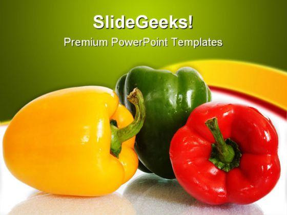 Colorful Peppers Food PowerPoint Templates And PowerPoint Backgrounds 0311  Presentation Themes and Graphics Slide01