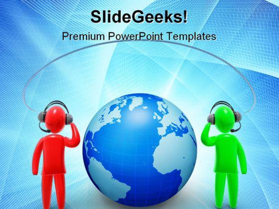 Communications global powerpoint templates and powerpoint backgrounds 0511