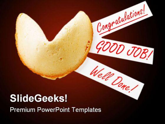 Congratulation cookies business powerpoint backgrounds and templates 1210 Slide01