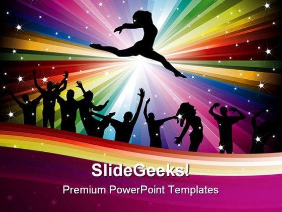 Dance music abstract powerpoint templates and powerpoint backgrounds 0811 Slide01