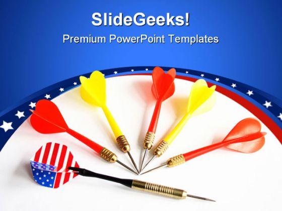 Darts Americana PowerPoint Templates And PowerPoint Backgrounds 0611  Presentation Themes and Graphics Slide01